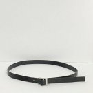 Banana Republic Belt Women 39 Black Genuine Italian Leather Solid Brass Hardware
