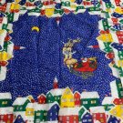 Stacie Johnson Scarf 26x26 Multicolored Houses Santa Winter Xmas