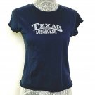 Texas Longhorns Shirt M Blue College UT Austin Short Sleeve Round Neck Champion