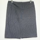 Banana Republic Skirt 6 Grey Pinstripe Pockets Back Zipper Back Slit Office Wear