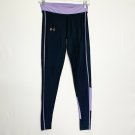 Under Armour Leggings Women XS Black Purple Yoga Jogging Sports Wear Athletic