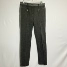 Basler Trousers Women 10 Black Grey Waist Solid Skinny Low Rise Zipper Pockets