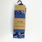 Joes Neck Tie Blue White Floral 100% Polyester Pocket Square Office Attire Forma