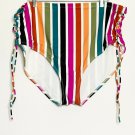 NWOT Women’s Terra & Sky Stripe Swim Bikini Bottom Size 3X Plus High Waist Tummy