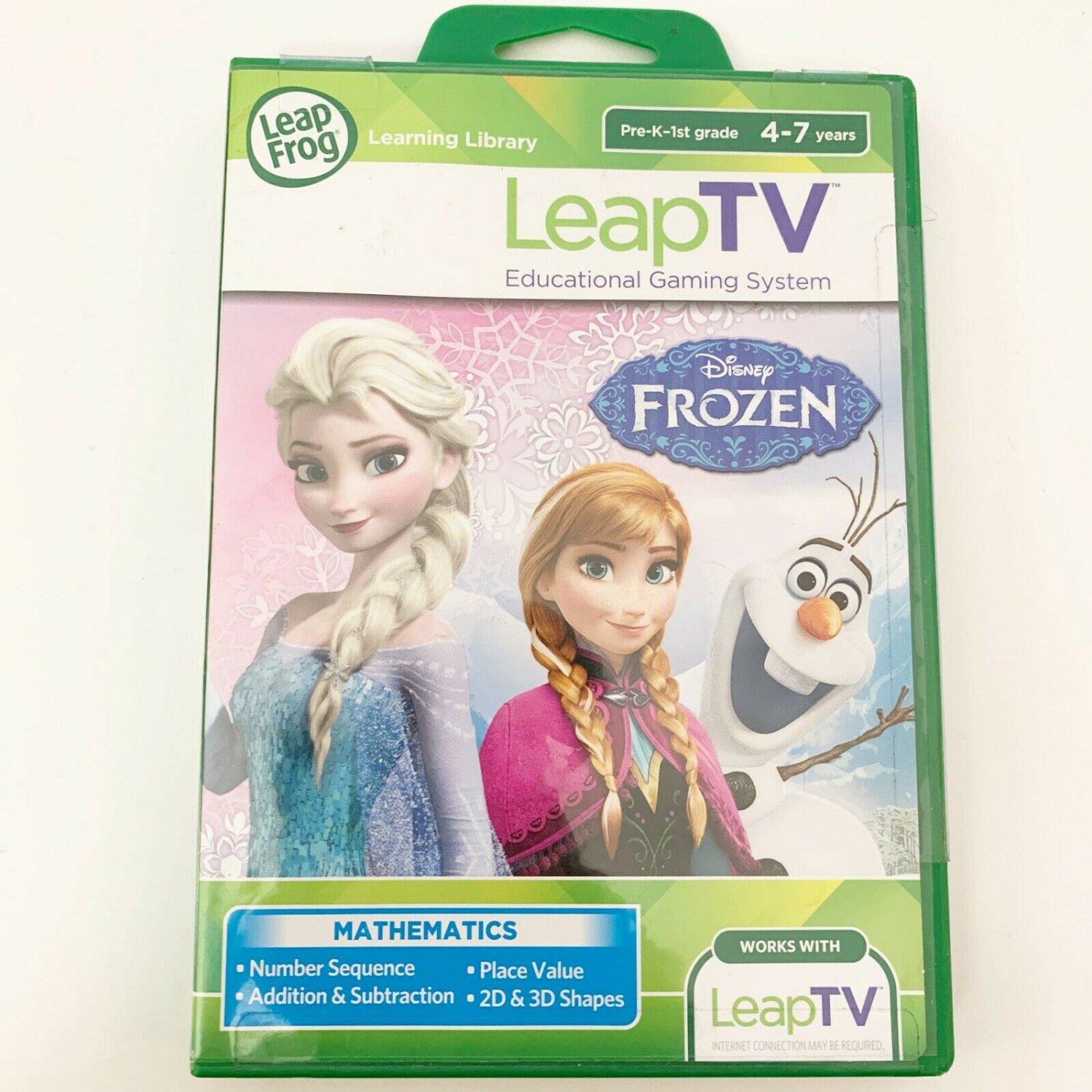 NEW Leap Frog Leap TV Educational Math Game  Disney Frozen Mathematics 4-7 Years