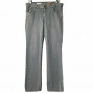 Pilcro and the Letterpress Jeans Women 29 Grey Solid Low Rise Straight Leg Anthr