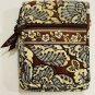 Vera Bradley Bag Java Gray Mini Hipster Crossbody Purse Messenger Brown Floral