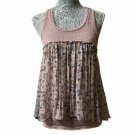Stitch Fix Top Mason & Belle Lavender Tank SM Lavender Purple Layered Sheer HiLo