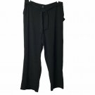 Ava Viv Pants Women 20 Trousers Black Tied Belt Wide Leg Casual Professional NWT
