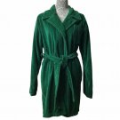 Victoria Secret Robe Women Green Front Pocket Long Sleeve Lounge Wear Vintage