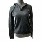 LOGG Hoodie Womens LG Gray Heathered Lambs Wool Sweatshirt Drawstring Jacket H&M