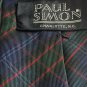 Countess Mara Tie Blue Red Plaid Squares 100% Silk Business Office Wear