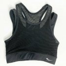 Saucony Sports Bra Women Small Black Fish Net Athletic Top Running Support Bra