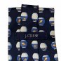 J.Crew Men Necktie Blue Fish Bowl 100% Silk Business Office Wear
