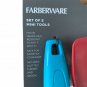 Farberware Color 2 MINI Tools Lg Spoon Spatula Turner Cook Glamp Camp RV Tiny