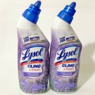 Lysol Clean and Fresh Toilet Bowl Cleaner 10X Clinging Gel Lavender 8 Fl Oz (2)