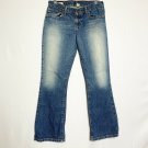 A&F Jeans Women 31 Dark Blue Wash Medium Rise Wide Leg Denim Jeans Distressed