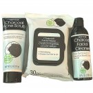 Deep Pore Bundle Charcoal Facial Cleanser Acne Scrub and Facial Wipes 3pc NEW