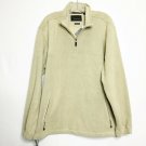 Greg Norman Sweater Men L Beige Tan Half-Zip Front Collared Long Sleeve Causal