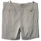 Roundtree Yorke Shorts Men 40 Tan Classic Fit Khaki Cotton Pleated Back Pockets