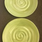 Royal Norfolk Plates Greenbriar  Intern. Lime Green Dinner Swirl RARE Set of Two