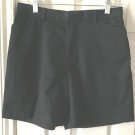 Dockers Shorts Women Petite 6P Black Stretch Khaki Stain Defender Pockets NWT