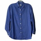 Burberrys Shirt Men 4 Blue Geometric Collared Long Sleeve Button Front Casual
