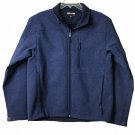 Kirkland Signature Jacket Men M Navy Blue Zipper Pockets Collared Winter Wear