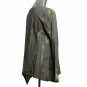 LOGO Lounge Top Size XS Green Yellow Pocket Hi Lo Lace Front Shirt Long Sleeve