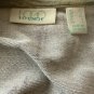 LOGO Lounge Top Size XS Green Yellow Pocket Hi Lo Lace Front Shirt Long Sleeve