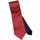 Roundtree & Yorke Necktie Men Red Martini Drink 100% Silk Christmas Party Office