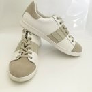 Sam Edelman Shoe Marquette White Gray Laced Sneaker Size 10 Shoes Suede