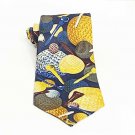 Beans McGee NeckTie Blue Multicolored Golf Design 100% Polyester Office Work
