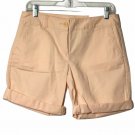 Ann Taylor Loft Shorts Women Peach Cuffed Front/Back Pockets Size 2 Summer Wear
