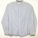 Dockers Shirt Mens L Large Blue Striped Buttoned Down Long Sleeve Office Work