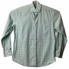 Southern Pines Shirt Men M Green Purple White Squares Collared Button Front