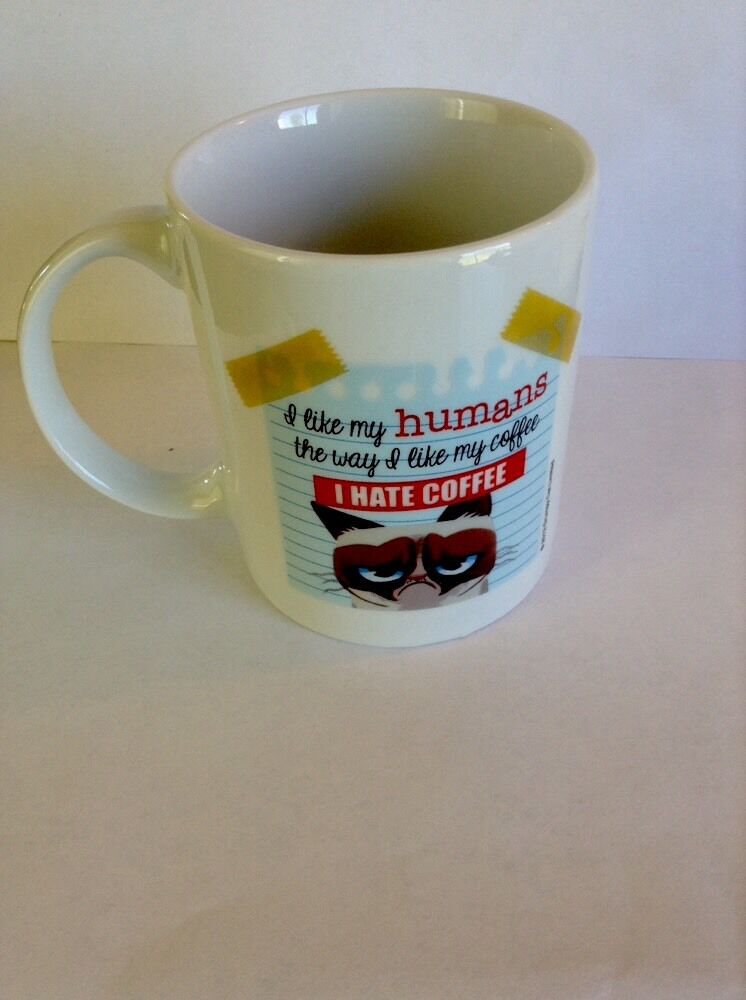 Ganz GRUMPY Mug CAT Coffee Cup 'I Like My Humans... I Hate Coffee' 2013