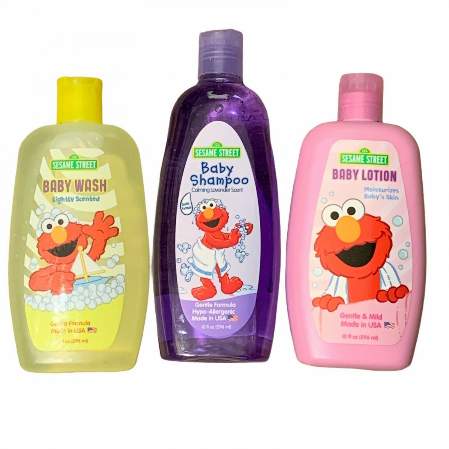 Sesame Street Lavender Baby Shampoo Baby Wash Baby Lotion (Set of 3