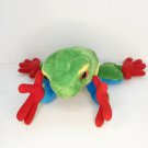 Moody Gardens Frog Stuffed Animal Green Red Blue Yellow Childrens Toy Tree