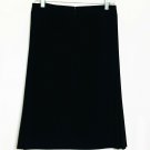 Apostrophe Skirt Women 6 Black Side Pleat Stretchy Waist Zipper Professional