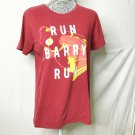 DC Shirt Women S Red "Run Barry Run" The Flash Short Sleeve Super Hero