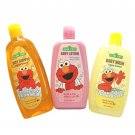 Sesame Street Baby Shampoo Baby Wash Baby Lotion (Set of 3) Gentle Formula USA