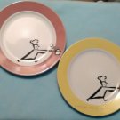 Rosanna Plate "Come and Get it" Appetizer/Salad/Dessert Plates -Set of 4- 8"