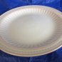 The Bombay Plate Embossed Lines Dots Dinner Plate 11" White Ivory