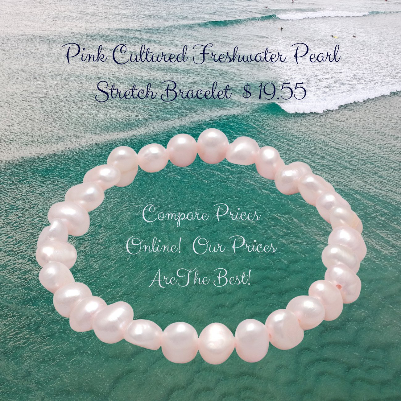 Pink Cultured Freshwater Pearl Stretch Bracelet