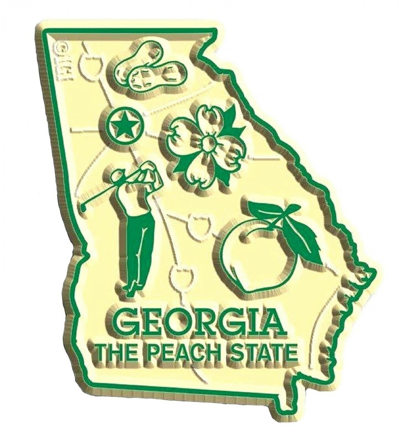 the Peach State Map Fridge