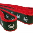 Maryland Blue Crab 72" Red and Grey Reflective Dog Leash