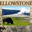 Yellowstone National Park with Moose Laser Engraved Wood Picture Frame (4 x 6)