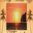 Key West Florida With Compass Laser Engraved Wood Picture Frame Portrait 8x10