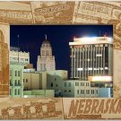Nebraska Collage Laser Engraved Wood Picture Frame Landscape (8 x 10)